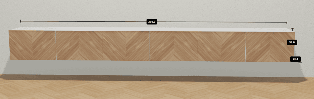 Comoda TV de 360 cm din livingul Plopilor 26