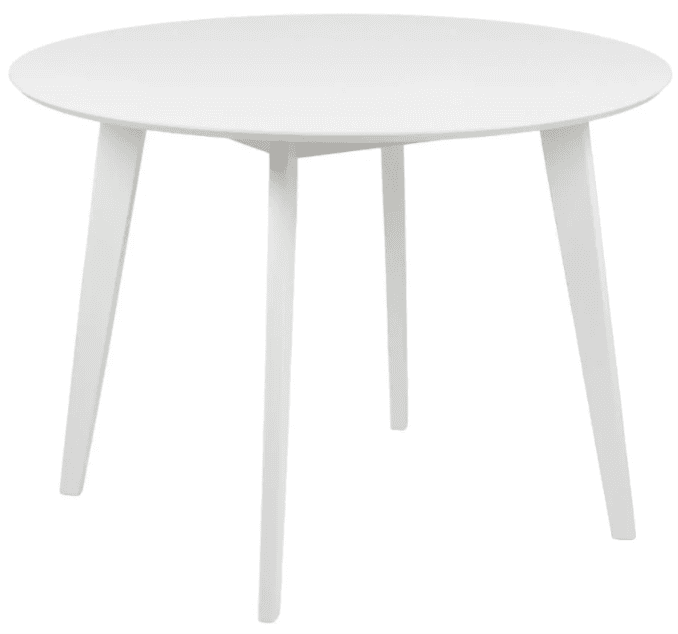 masa bucatarie rotunda alba 90 cm